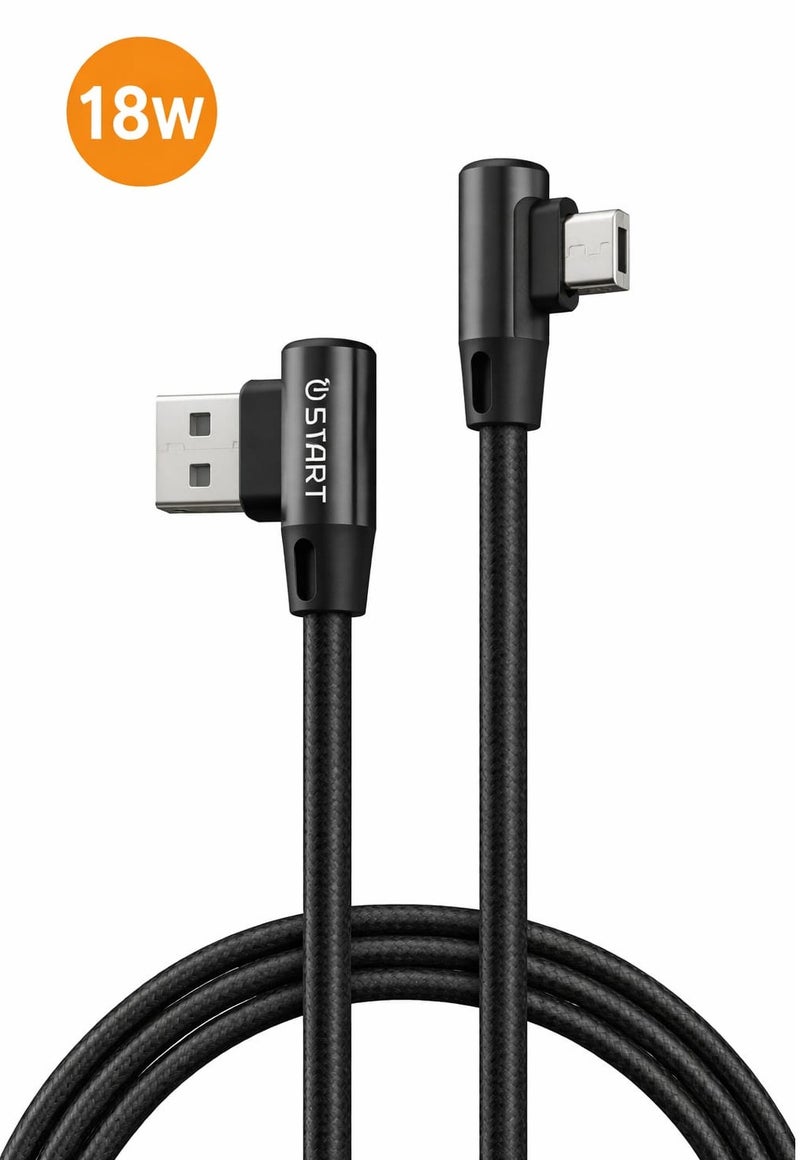 ST-A012 كابل شحن ونقل بيانات سريع مايكرو يو اس بي نايلون مجدول معدن 18 واط طول 1 متر للشحن السريع